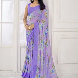 Panzora Floral Pure Chiffon Saree-picture-23