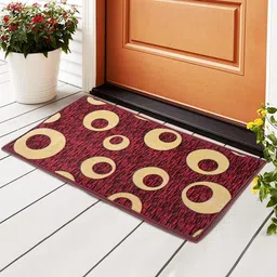 Kuber Industries Brown & Cream-Colored 3 Pieces Printed Anti-Slip Doormats-22