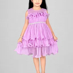 Fabangel Girls Embellished Round Neck Party Dress-picture-13