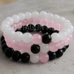 Divine souvenirs Unisex Set Of 3 Artificial Beads Bracelets image 2