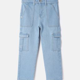 United Colors of Benetton Girls Mid-Rise Straight Fit Cargo Trousers-image-46