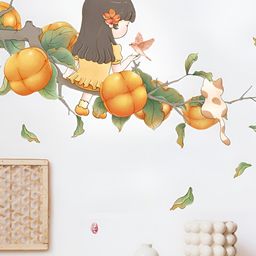 INDIAN ROYALS Green & Brown Printed Self-Adhesive & Durable Wall Sticker-image-70