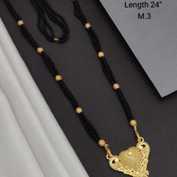 Jewelry Miguel Black Bead Long Mangalsutra-image-81