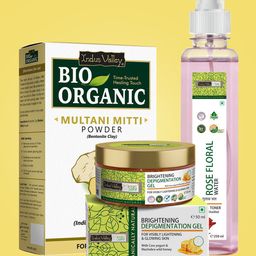 Indus Valley Multani Mitti With Depigmentation Gel & Rose Water Toner-33