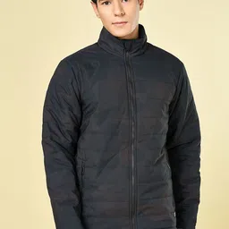 SF JEANS by Pantaloons Men Longline Padded Jacket with Patchwork-21
