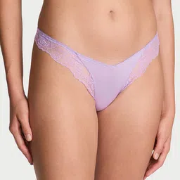 Victoria's Secret Self-Designed Low-Rise Lace-Trim High-Leg Thong Briefs 112532013CEM-picture-14