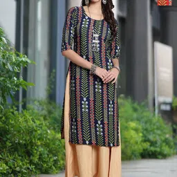 Moda Rapido Selection Of 2 Floral Printed Straight Kurtas-image-70