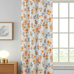 Lunar Days White Floral Long Door Curtain-image-76