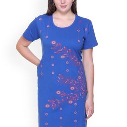 TRUDO Printed Oversized Pure Cotton Long T-shirt-image-46