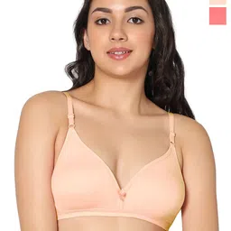 Eden Women Pack Of 2 Non Wired Non Padded Medium Coverage Daily Wear Cooling T-shirt Bra-picture-32