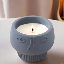 Ekhasa White & Grey Textured Soy Wax Black Snake Scented Jar Candle-9