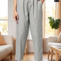 Kryptic Pack Of 2 Checked Pure Cotton Mid-Rise Lounge Pants-image-47