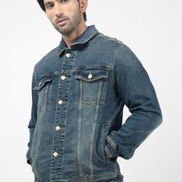 Numero Uno Men Denim Jacket with Patchwork image 2