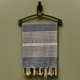 Dolce Casa Blue & White Striped Pure Cotton Bath Towels-image-89