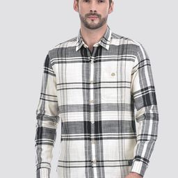 Numero Uno Men Spread Collar Tartan Checked Cotton Casual Shirt-image-13