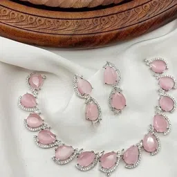 TIYARA Silver-Plated Brass Jewellery Set-image-37