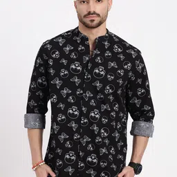 SHOWOFF Men Smart Slim Fit Opaque Printed Casual Shirt-picture-26