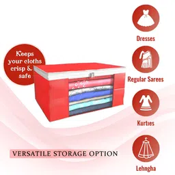 Aura Red Set of 4 Regular Multi-Utility Organisers image 4