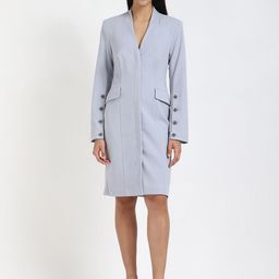 Calvin Klein Jeans Women V-Neck Knee Length Blazer Dresses-image-49