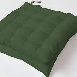 SKANDA FAB Green 2 Pieces Durable Pure Cotton Chair Pads-picture-11
