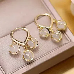 Shining Diva Fashion Contemporary Hoop Earrings-17