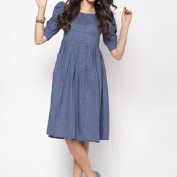 Sera Print Fit & Flare Dress-image-9