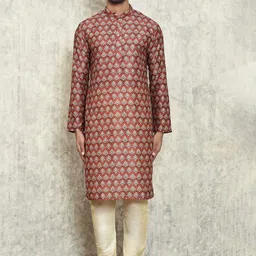 Arihant Rai Sinha Men Ethnic Motifs Printed Kurta with Churidar-image-52