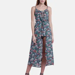 IX IMPRESSION Green & Peach-Coloured Printed Jumpsuit-picture-9