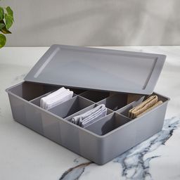 Home Centre Grey Drawer Organizer With Lid-59