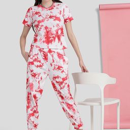 Ziva Fashion Tie & Dye T-shirt & Joggers Co-Ords-image-82