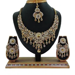 VATSALYA creation Gold-Plated Artificial Stone Studded Jewellery Set-image-81