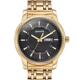 Sonata Men Dial & Stainless Steel Straps Analogue Watch 77141YM01-12