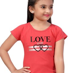 Lei-Chie Girls Typography Printed T-shirt-image-53