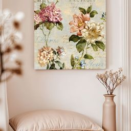 Myntra Elegant Homes Cream-Coloured & Green Single Piece Canvas Floral and Botanical Wall Paintings-image-77