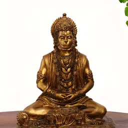 INTERNATIONAL GIFT Gold-Toned Lord Hanuman Religious Idol Showpiece-image-28