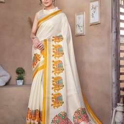 Lookmark Woven Design Zari Saree With Blouse Piece-image-28