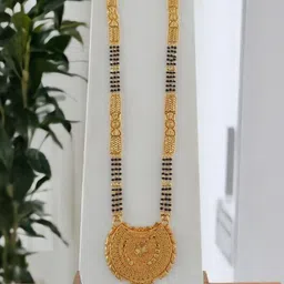 Ramdev Art Fashion Jwellery Brass Gold Plated Mangalsutra-21