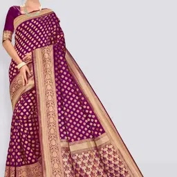 KALINI Ethnic Motifs Zari Pure Silk Fusion Saree-picture-41