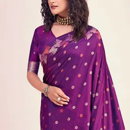 all about you Woven Design Silk Cotton Banarasi Saree-image-57