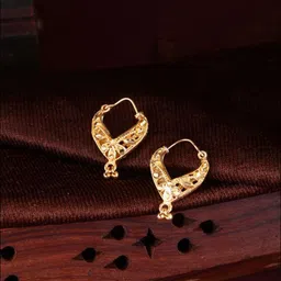 DIVASTRI Set Of 2 Gold-Plated Contemporary Hoop Earrings-34