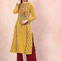 Rangriti Women Flared Knitted Ethnic Palazzos-image-43