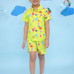 Vastrarth Printed Pure Cotton Half Sleeves Shirt With Shorts-image-13