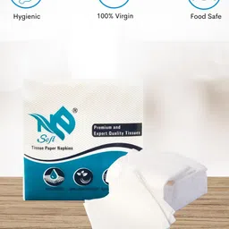 NE SOFT Set Of 8 Ultra Soft Tissue Paper Napkins - 80Pcs Each image 2