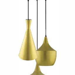 Whiteray Gold-Toned Contemporary Abstract Shaped Ceiling Lamp-4