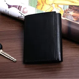 TEAM 11 Men Black Leather Three Fold Wallet-picture-48