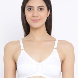 Clovia White Solid Non-Wired Non Padded Everyday Bra-25