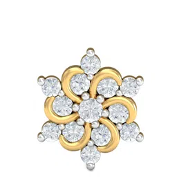 KUBERBOX Samriddhi 18KT Gold Diamond Studded Nose Pin-0.52 gm-image-67
