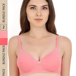Floret Pack Of 2 Heavily Padded Non Wired High Support Push-Up Bra-picture-6