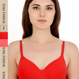 Floret Pack Of 2 Heavily Padded Non Wired High Support Bra-picture-7