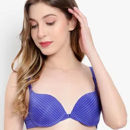 BRACHY Blue Underwired Heavily Padded Printed Bra-picture-54